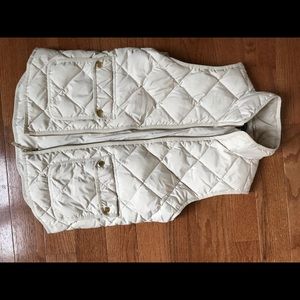 JCrew Off-White Puffer Vest